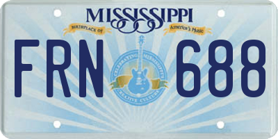 MS license plate FRN688