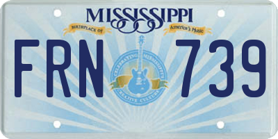 MS license plate FRN739