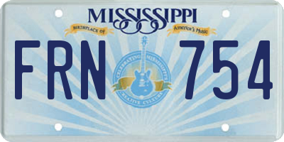 MS license plate FRN754
