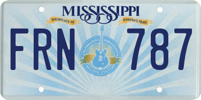 MS license plate FRN787