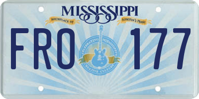 MS license plate FRO177