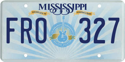 MS license plate FRO327