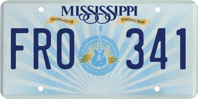 MS license plate FRO341
