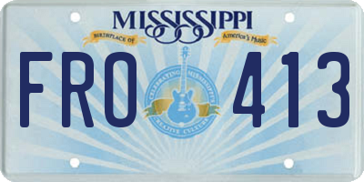 MS license plate FRO413