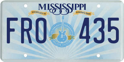 MS license plate FRO435