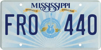 MS license plate FRO440