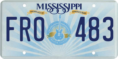 MS license plate FRO483