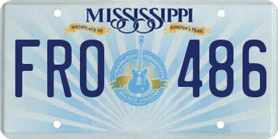 MS license plate FRO486