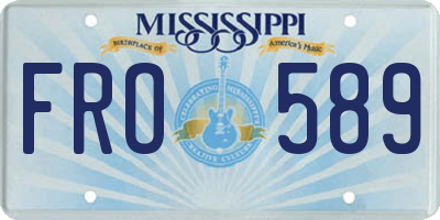 MS license plate FRO589