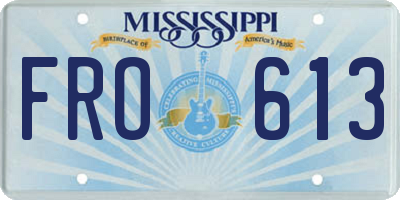 MS license plate FRO613