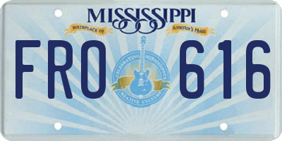 MS license plate FRO616