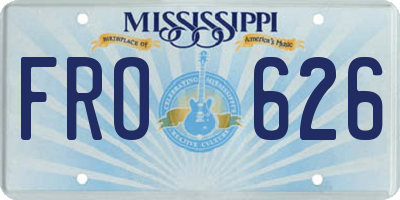 MS license plate FRO626