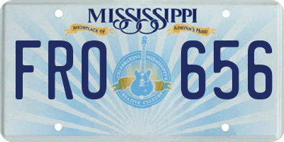 MS license plate FRO656