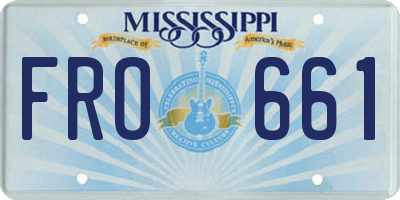 MS license plate FRO661