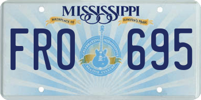 MS license plate FRO695