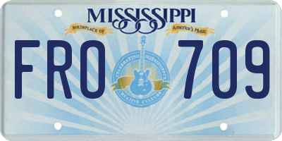 MS license plate FRO709