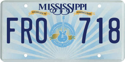 MS license plate FRO718