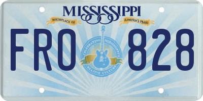 MS license plate FRO828