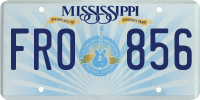 MS license plate FRO856