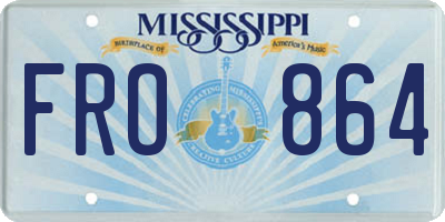 MS license plate FRO864