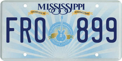 MS license plate FRO899