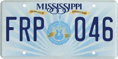 MS license plate FRP046
