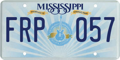 MS license plate FRP057