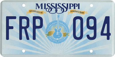 MS license plate FRP094