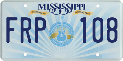 MS license plate FRP108