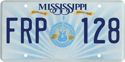 MS license plate FRP128