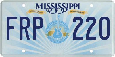 MS license plate FRP220
