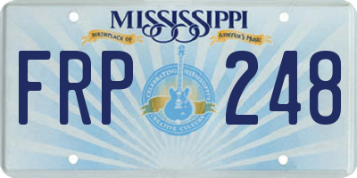 MS license plate FRP248