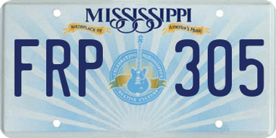MS license plate FRP305