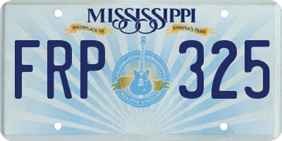 MS license plate FRP325