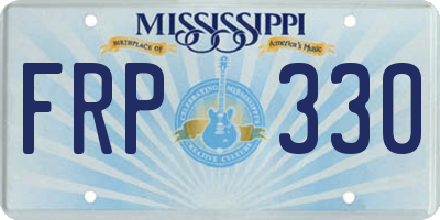 MS license plate FRP330