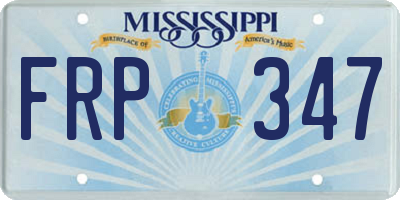 MS license plate FRP347