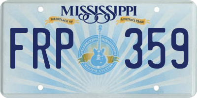 MS license plate FRP359
