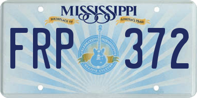 MS license plate FRP372