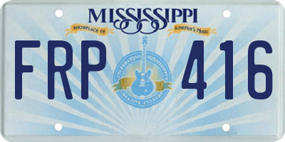 MS license plate FRP416