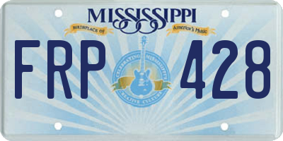 MS license plate FRP428