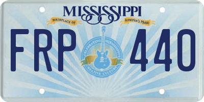 MS license plate FRP440