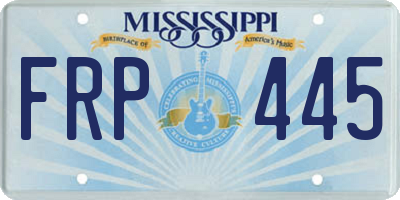 MS license plate FRP445