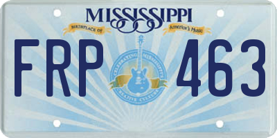 MS license plate FRP463