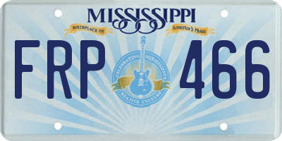 MS license plate FRP466