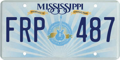 MS license plate FRP487