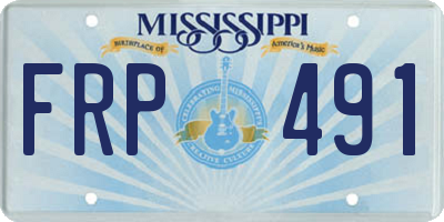 MS license plate FRP491