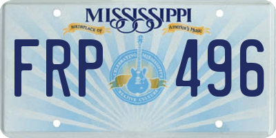MS license plate FRP496