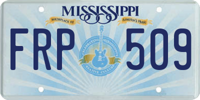MS license plate FRP509
