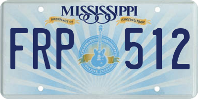 MS license plate FRP512