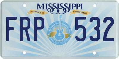 MS license plate FRP532